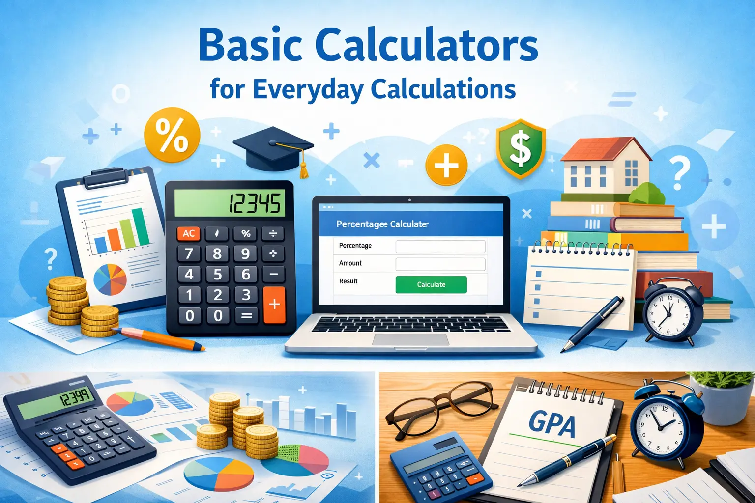 Basic calculators for everyday calculations
